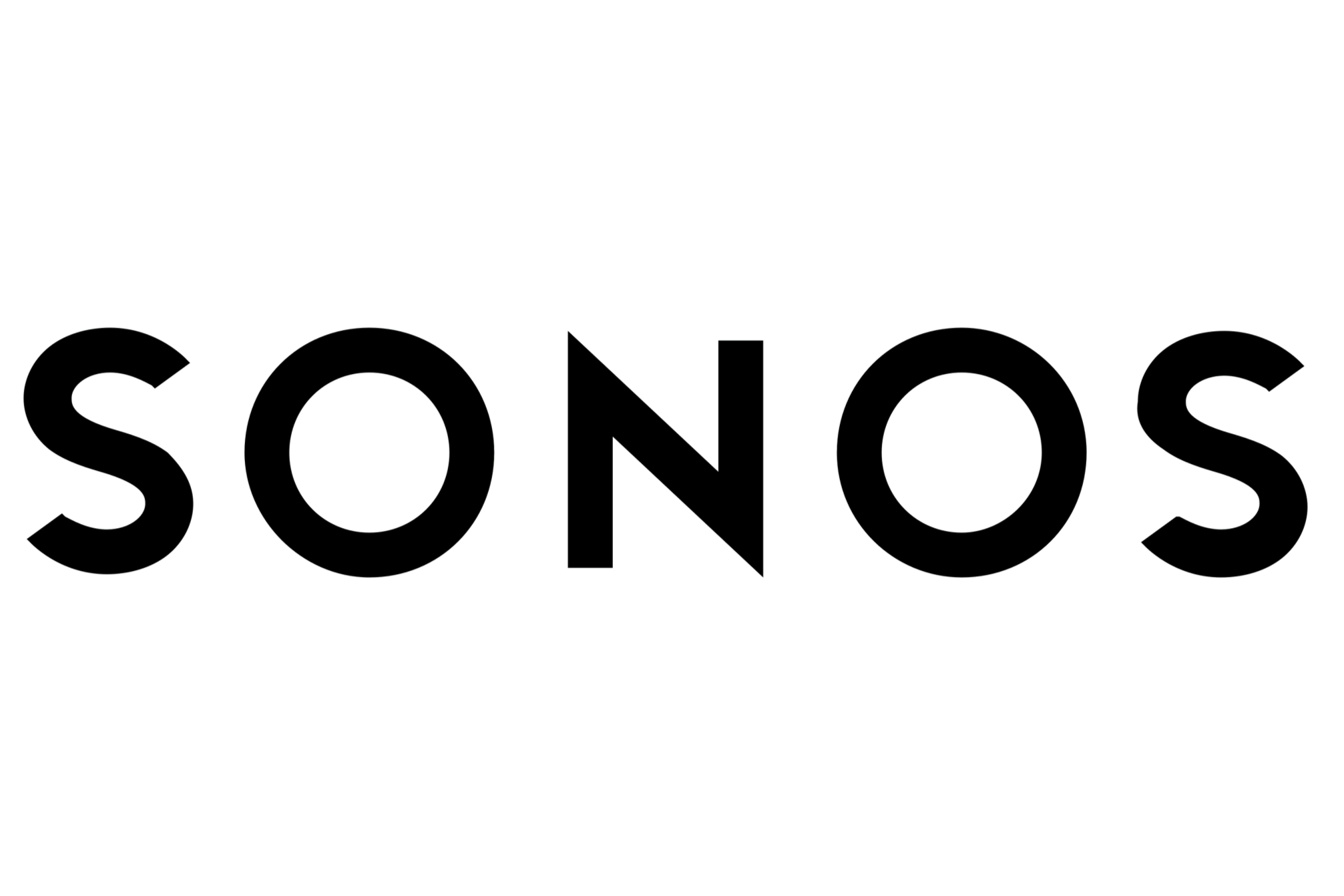 Sonos logo in black text on a white background.