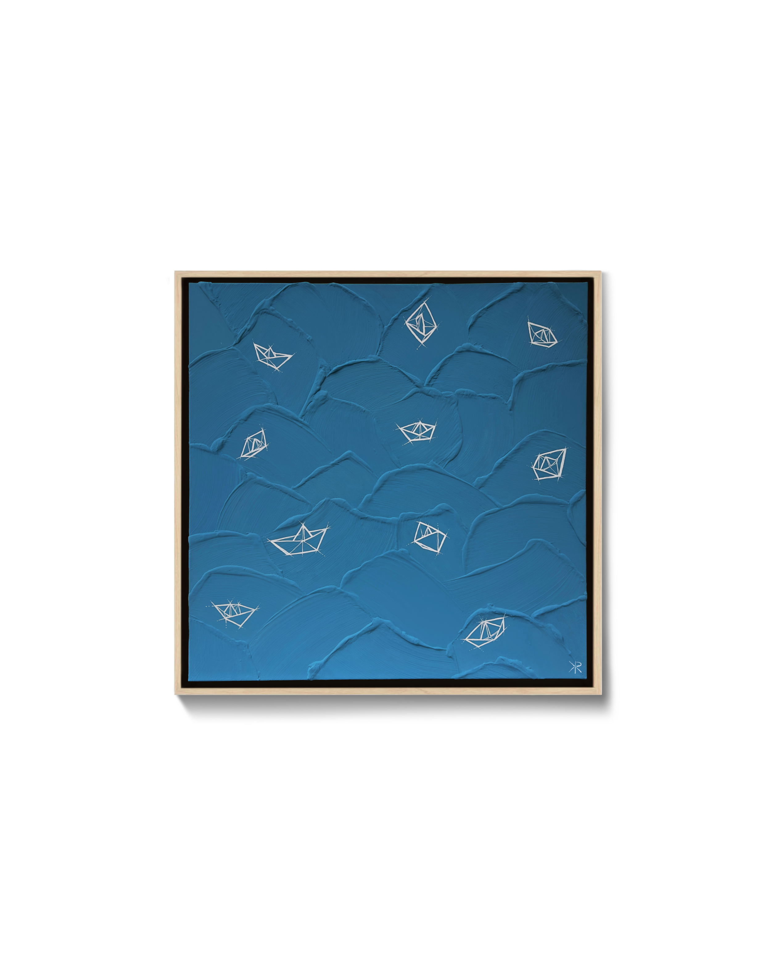 Each artwork is a handcrafted one-of-a-kind piece, created with intention and care by Kai Rump. Rooted in design thinking, these concept drawings are brought to life on a three-dimensional surface, enhanced with subtle texture and depth. The use of h