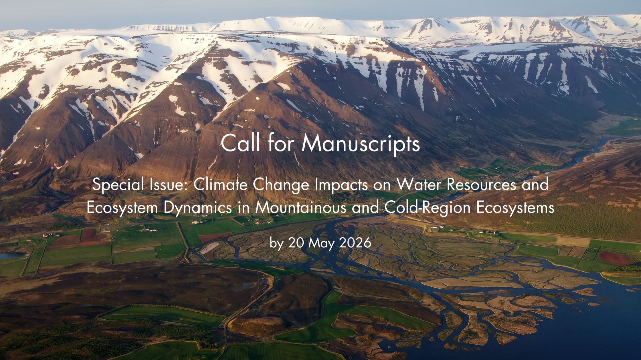 INTERACT President Invites Manuscript Submissions to Special Issue in the Journal Water