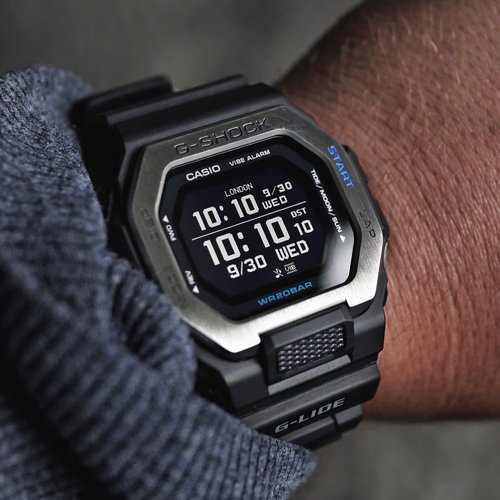 Casio G-Shock Classic Black Watch with Vibrating Alarm and World Time