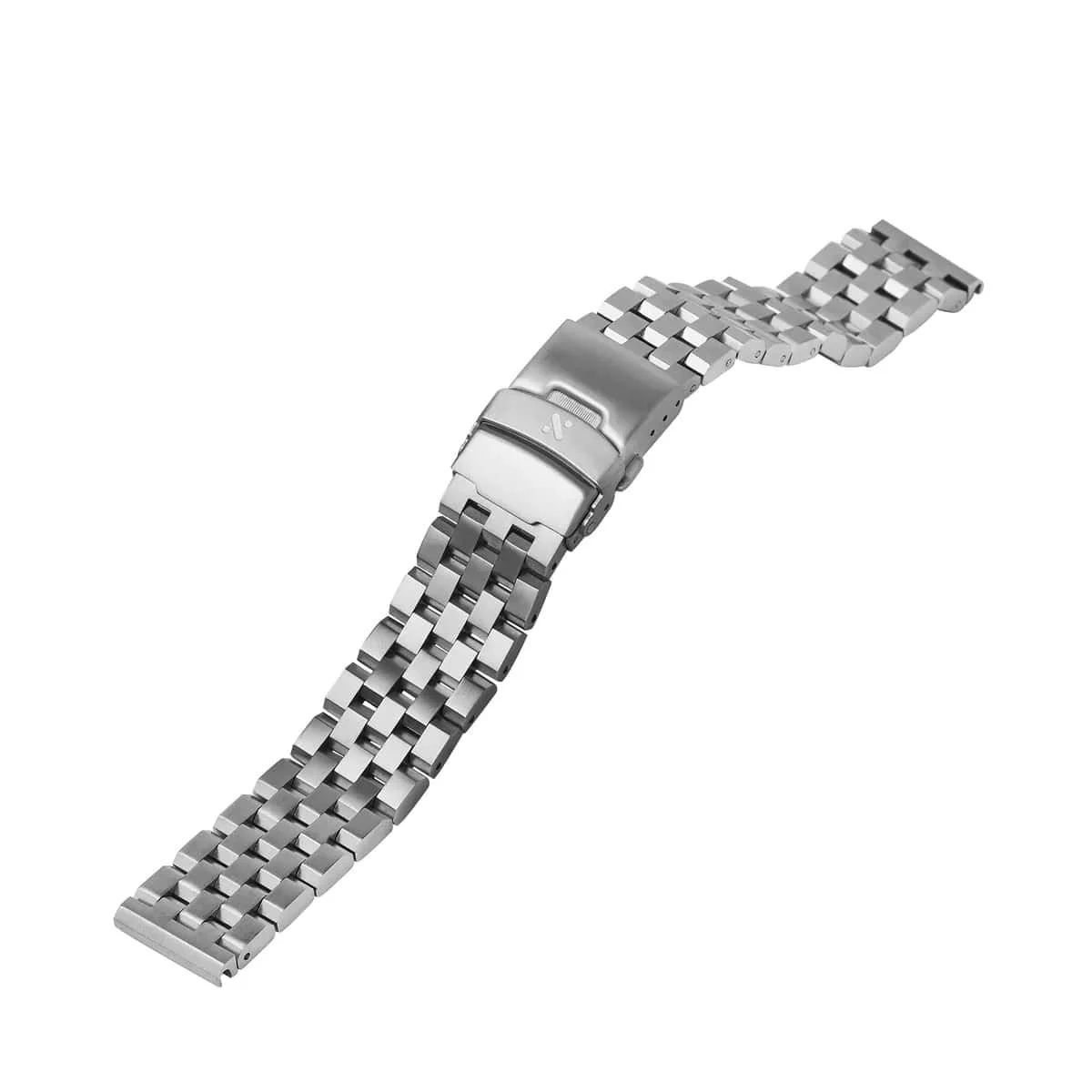 Brushed Namoki straight-end five-link steel bracelet with folding clasp