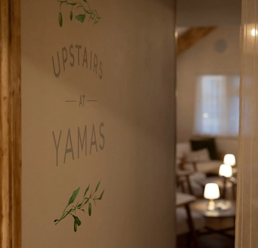 YAMAS UPSTAIRS 🇬🇷

&middot; Small plates
&middot; Exclusively Greek wines
&middot; Cocktails 
&middot; Great vibes 
&middot; Stunning views 
&middot; Walk-ins welcome
&middot; Table reservations available 

See you upstairs at Yamas! 💚🥂🍻