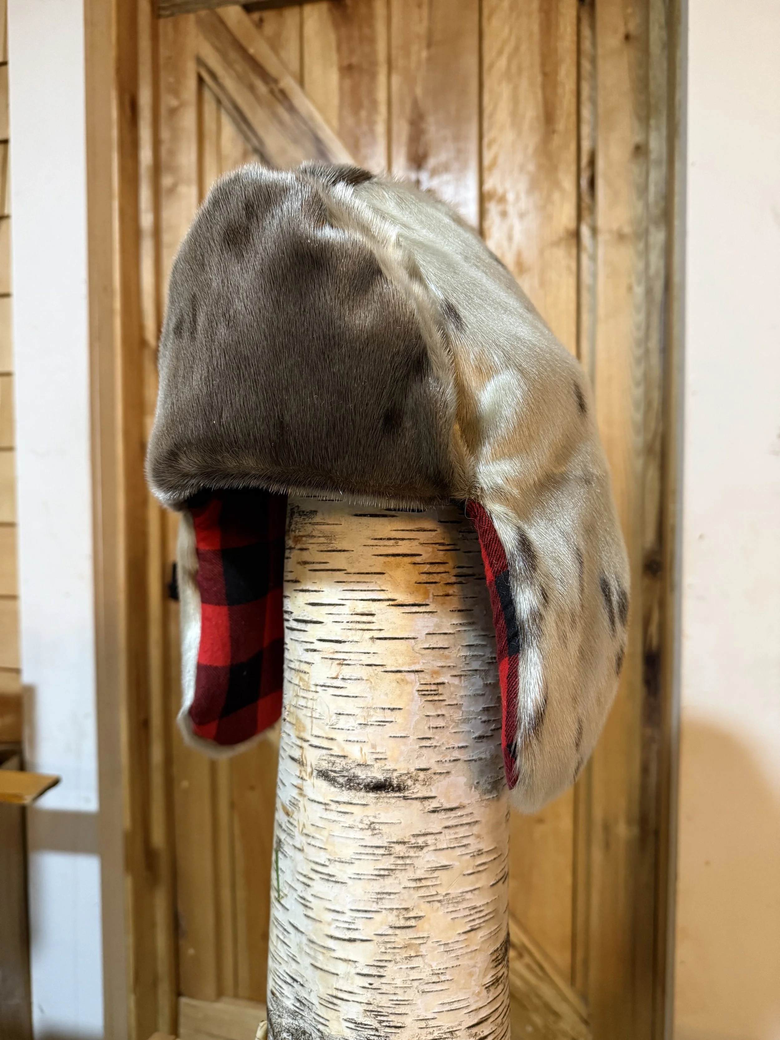 Seal fur trapper hat, all fur