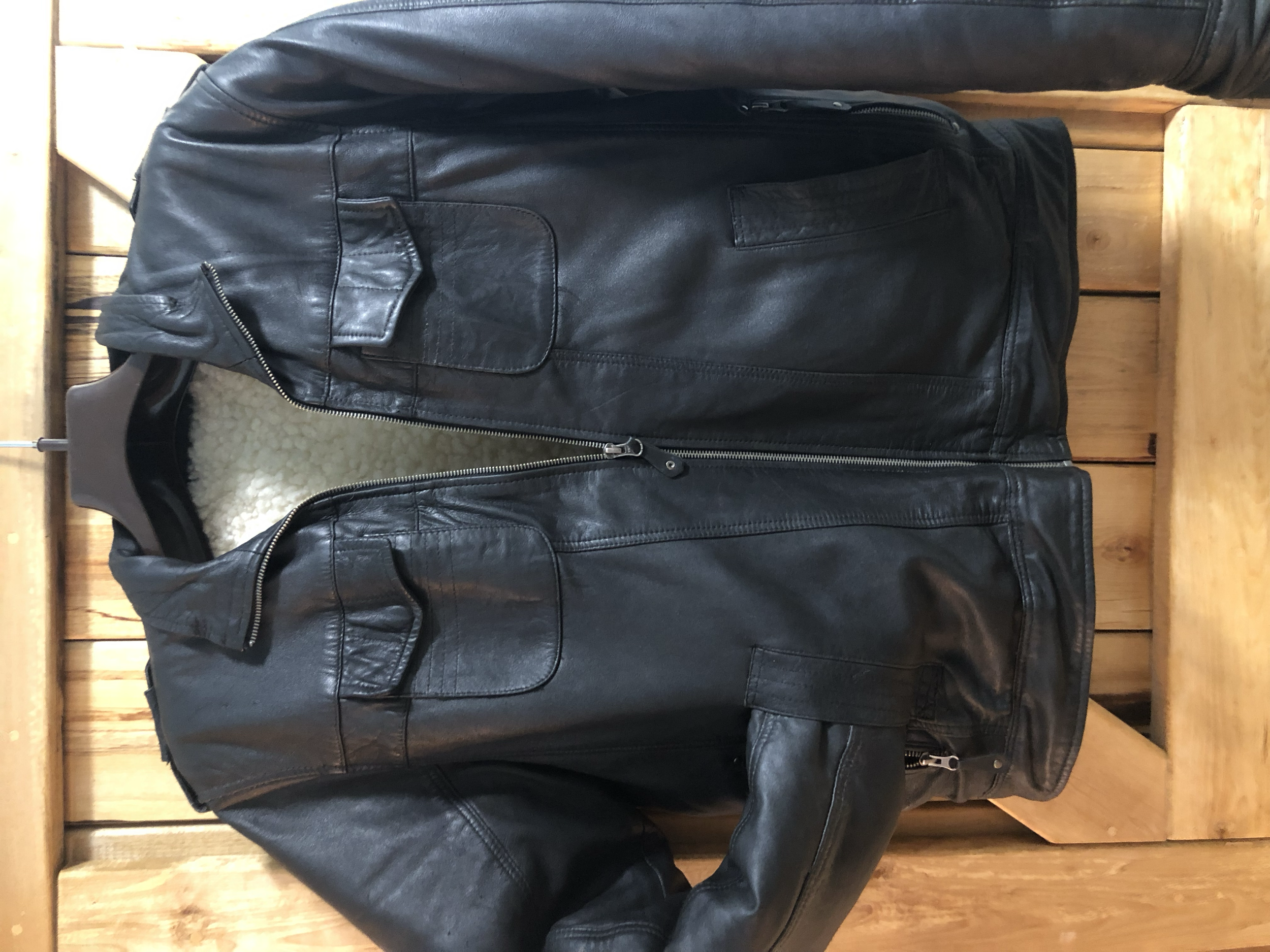 Adding a sheepskin liner to a leather coat