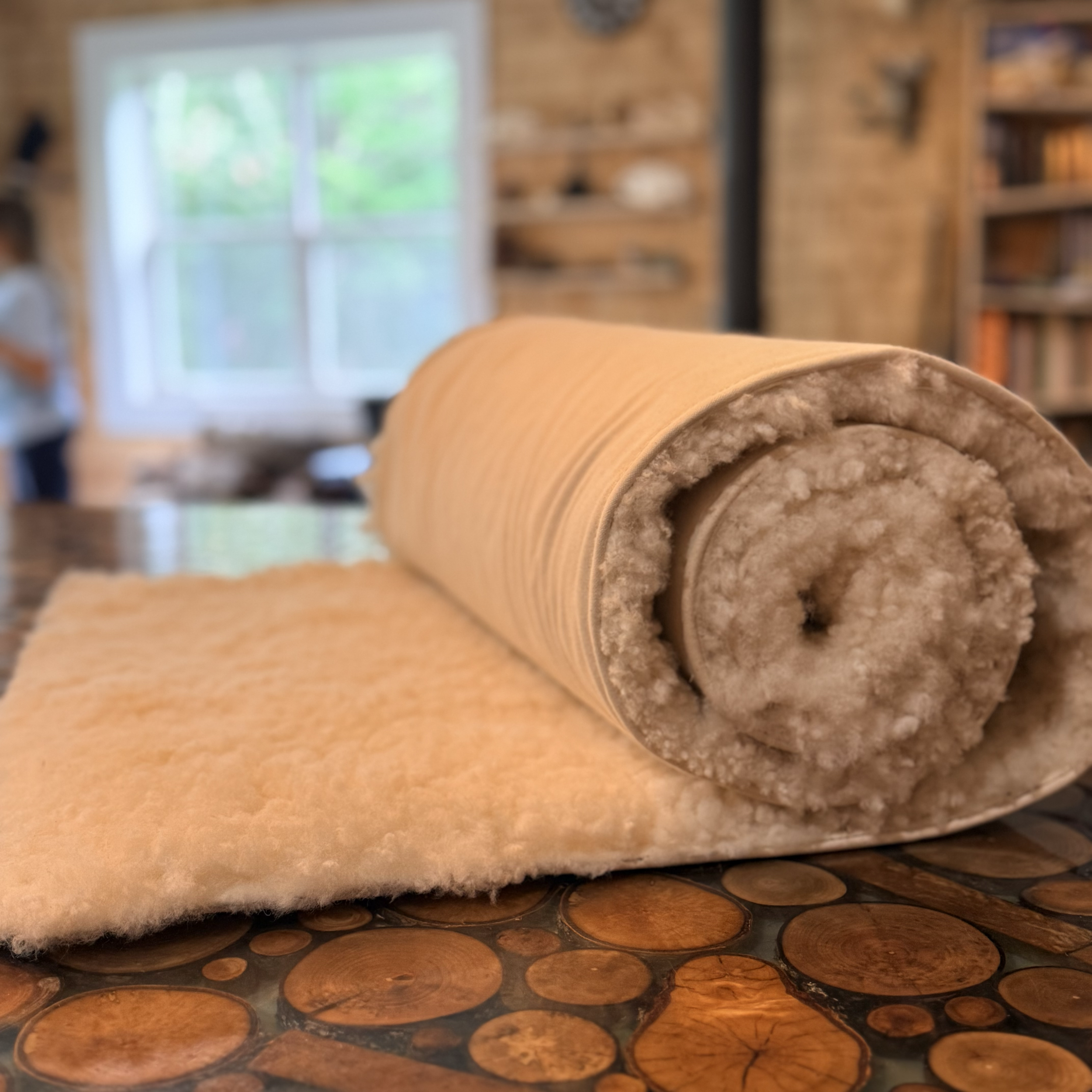 Sheepskin camping pad 