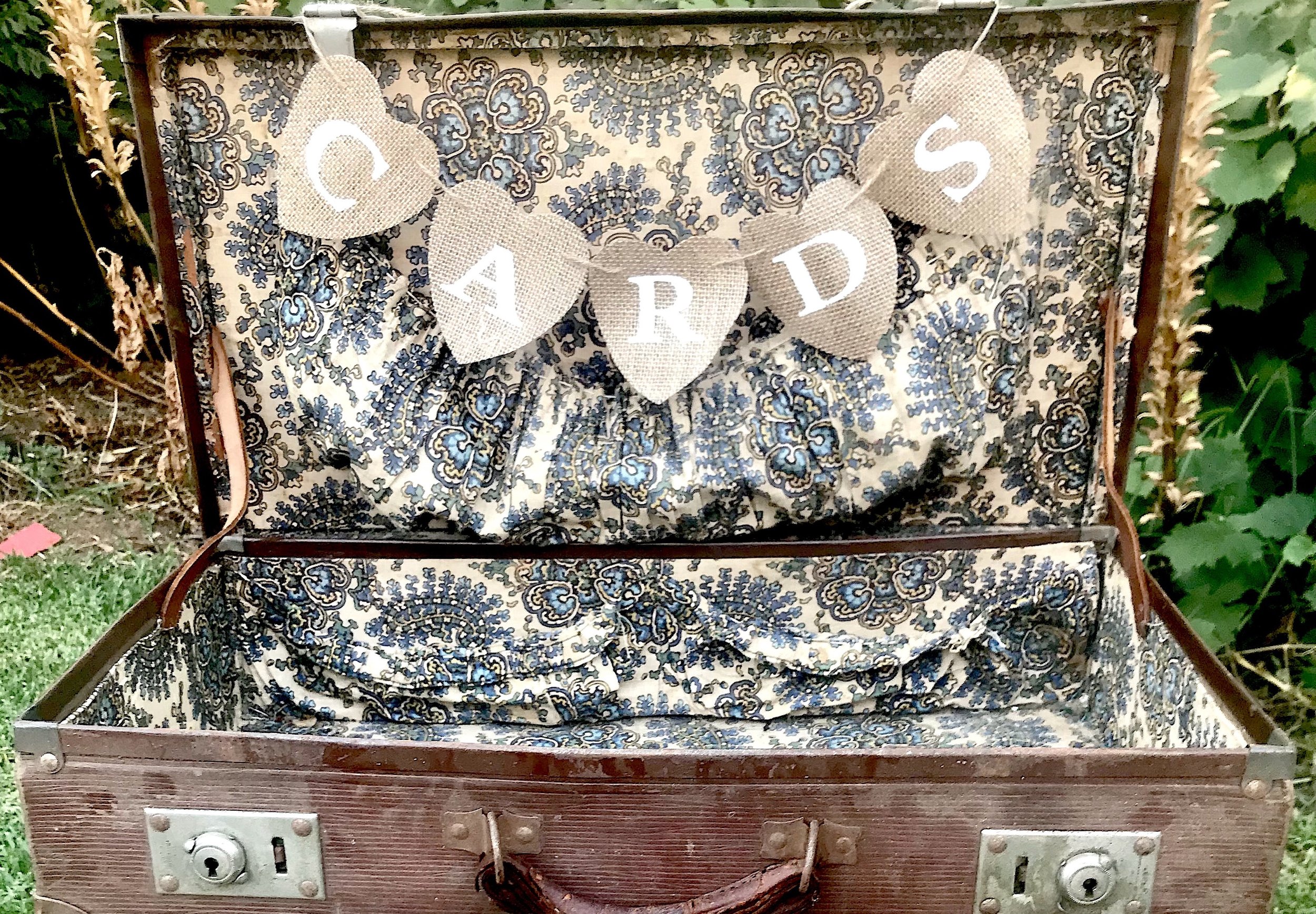 Barossa Vintage Wedding Hire / event hire - Vintage suitcase - wishing well / cards box
