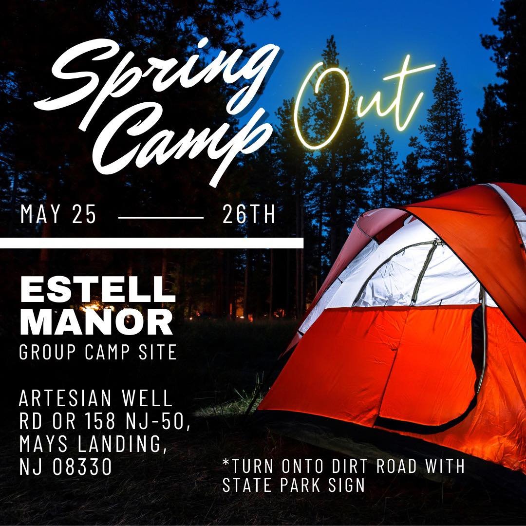 🌱🏕️ Get ready to connect, heal, and celebrate at Spring CampOUT 2024! 

🌈 Join us on May 25th-26th at Estell Manor Group Campsite, nestled along Artesian Well Rd or 158 NJ-50, Mays Landing, NJ 08330. 🌳✨

Here's what's in store:
⏰ 4-5:30 pm: Check