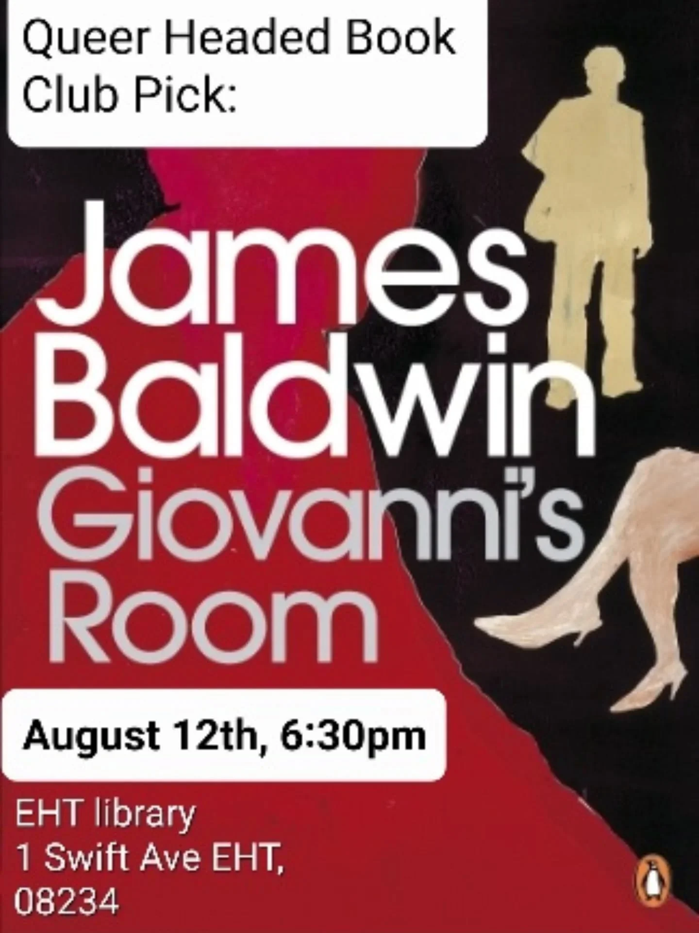 Next month's Queer Headed book club pick is the queer classic Giovanni's room, an exploration of gay life in 1950s Paris. Can't wait to see you all there and hear your thoughts! As ever, thanks to our book club leader Rowan for continuing this import