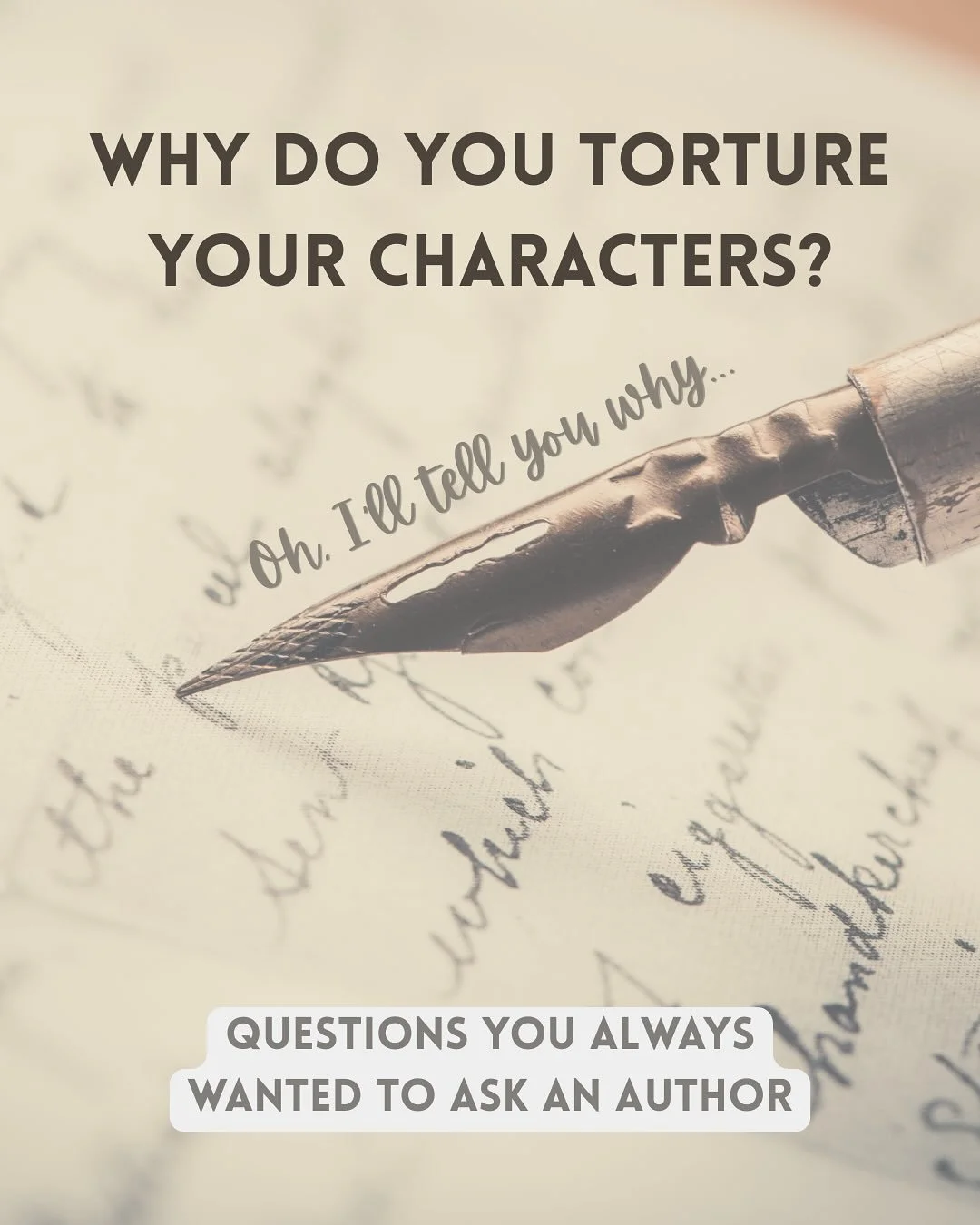 Have you ever stopped to wonder why authors have a tendency to beat up on their characters?

It makes total sense for a reader to get upset with an author over this. I&rsquo;m even guilty of it myself at times. That&rsquo;s because we fall in love wi