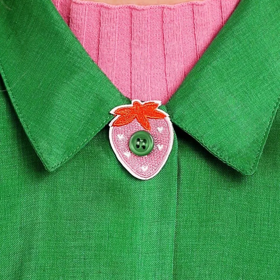 Ornement de bouton - "La Fraise"