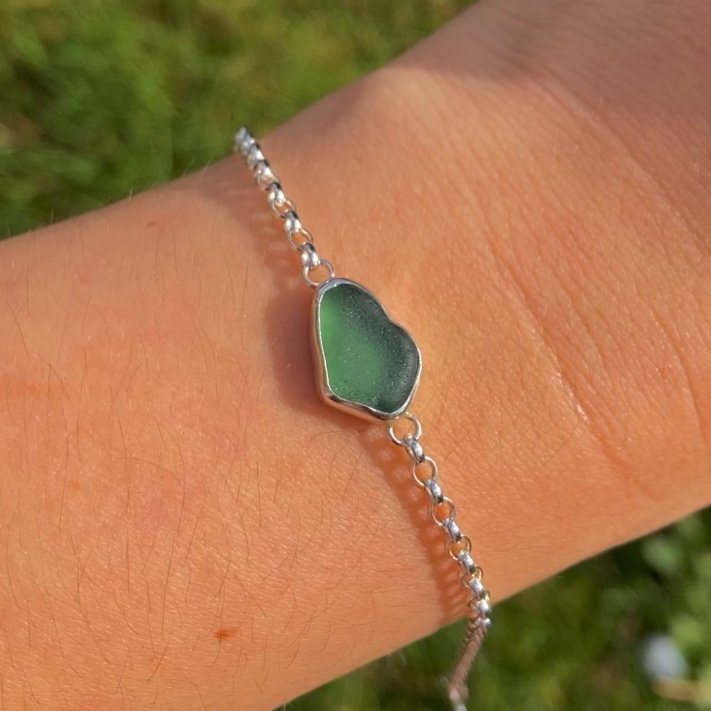 Sea glass bracelet