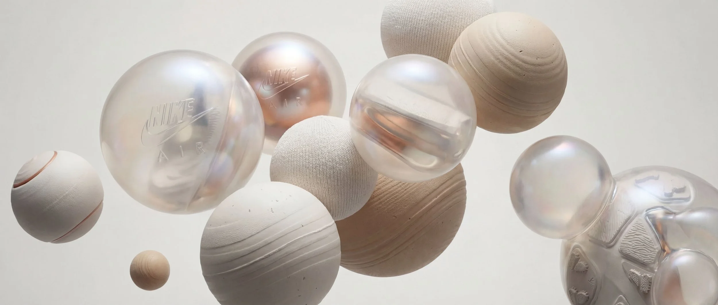 Nike concept visual developed through high-end CGI, combining Cinema 4D and simulation workflows to explore material, motion, and product identity.