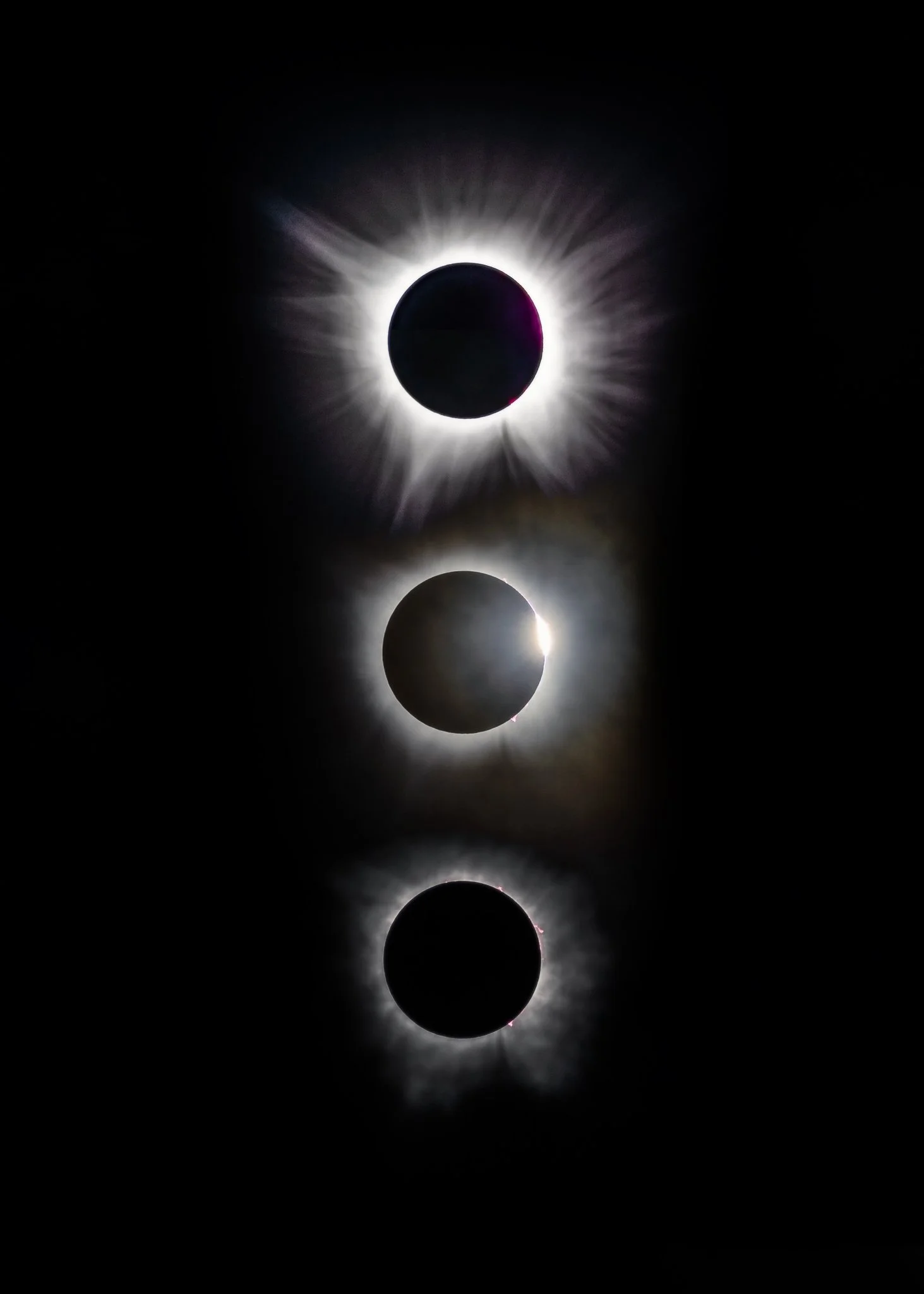 Solar Eclipse Triplet Composition