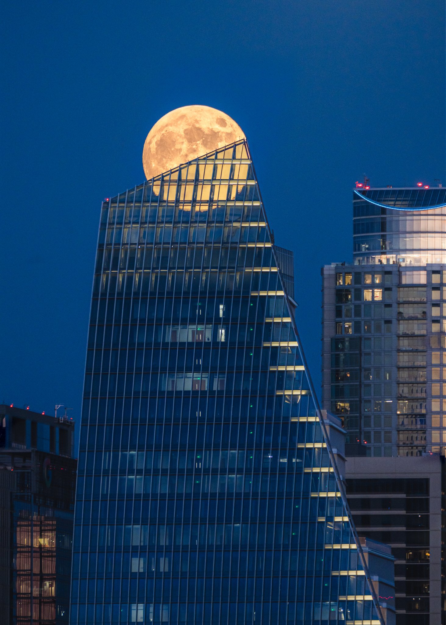 Sail Building Moonrise