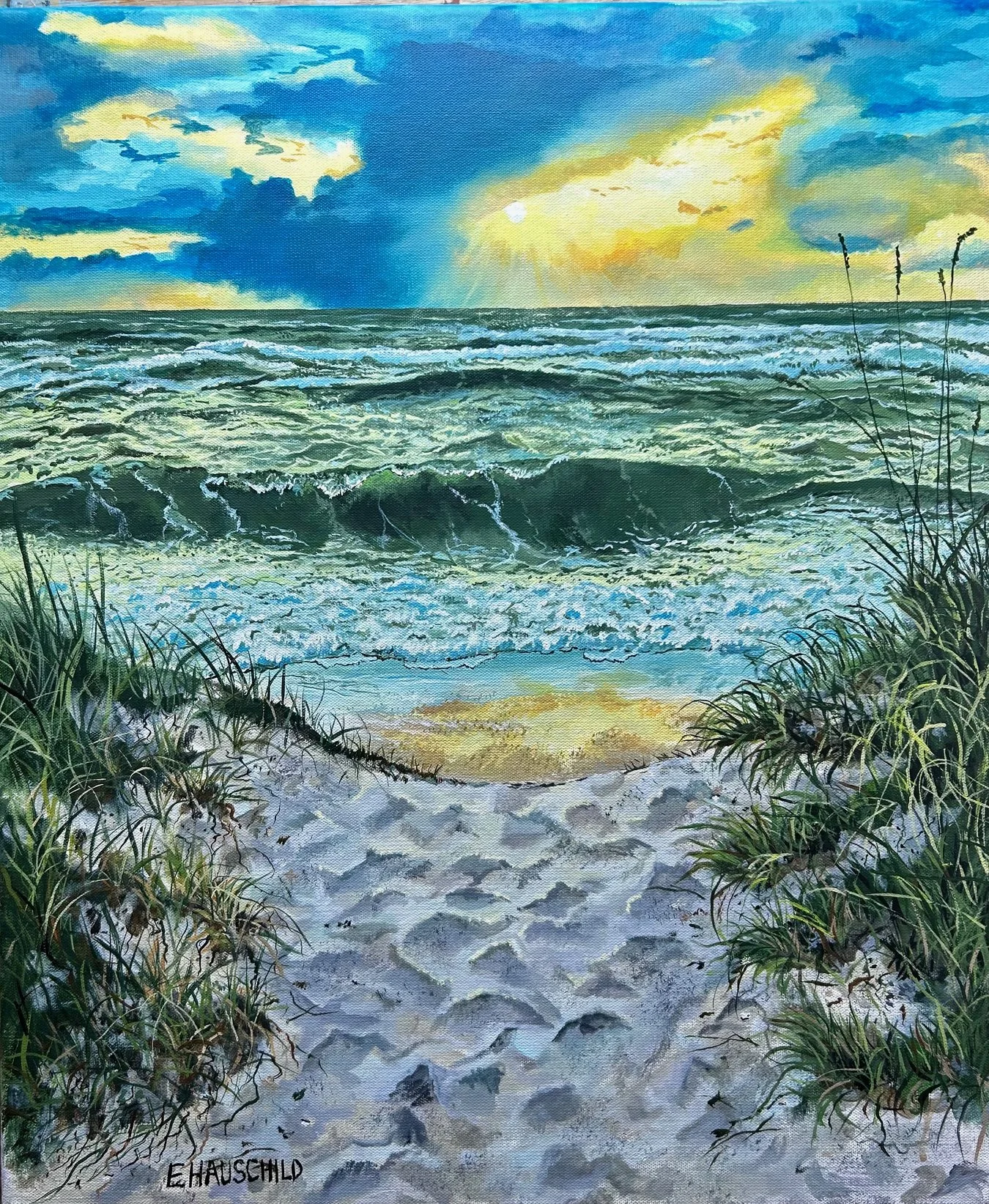 Path to a Stormy Sea   24"x 20"