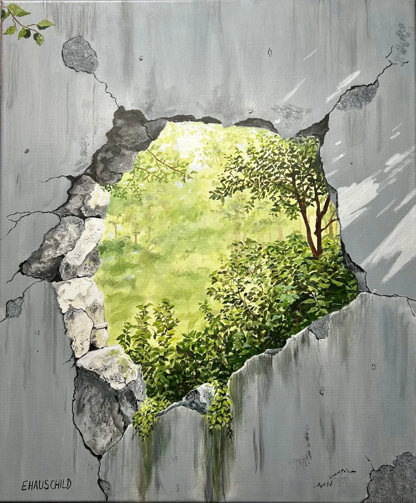Hole in the Wall  20"x 24"