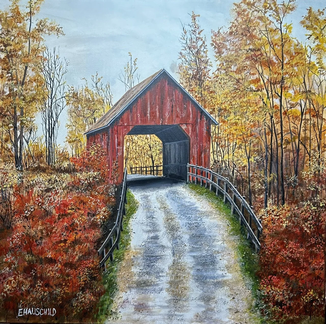 The New England Way Home  24"x 24"