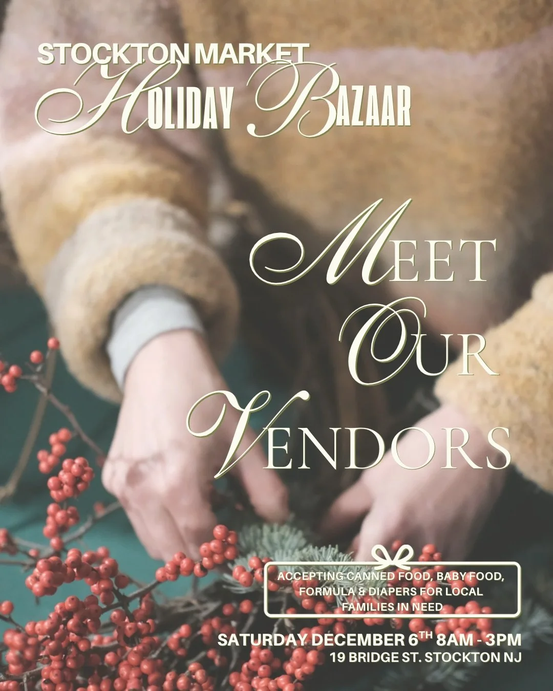 We are thrilled to have these 13 amazing vendors joining our team for our Holiday Market on December 6th 8am-3pm 🤍 unique offerings for all the special someones on your list! Local makers and collectors with heart ✨ and as it is the season of giving