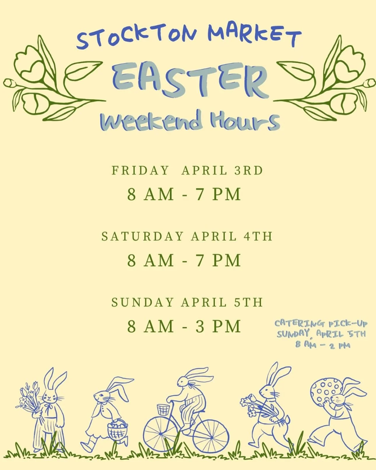 We are open all weekend! Our caf&eacute; will be full of holiday specials, fun new drinks and festive bakery treats. Hop on over to Stockton 🥕