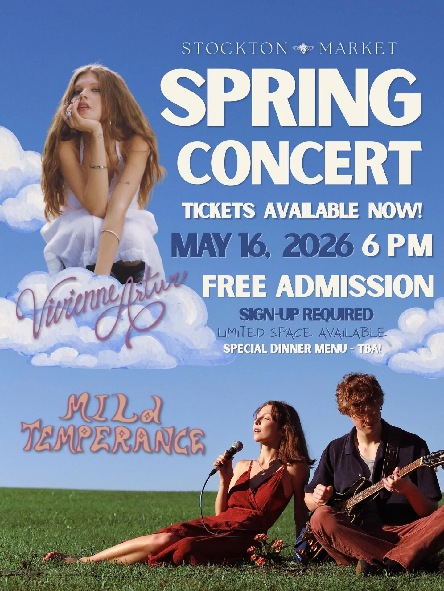 FREE ADMISSION / sign up required - tickets are limited - link in bio!

Join us for an evening of tunes and good eats! 🎶 Saturday May 16th, doors @ 5:30 PM &amp; start @ 6 PM

Introducing Mild Temperance (@mildtemperance) &amp; welcoming back Vivien