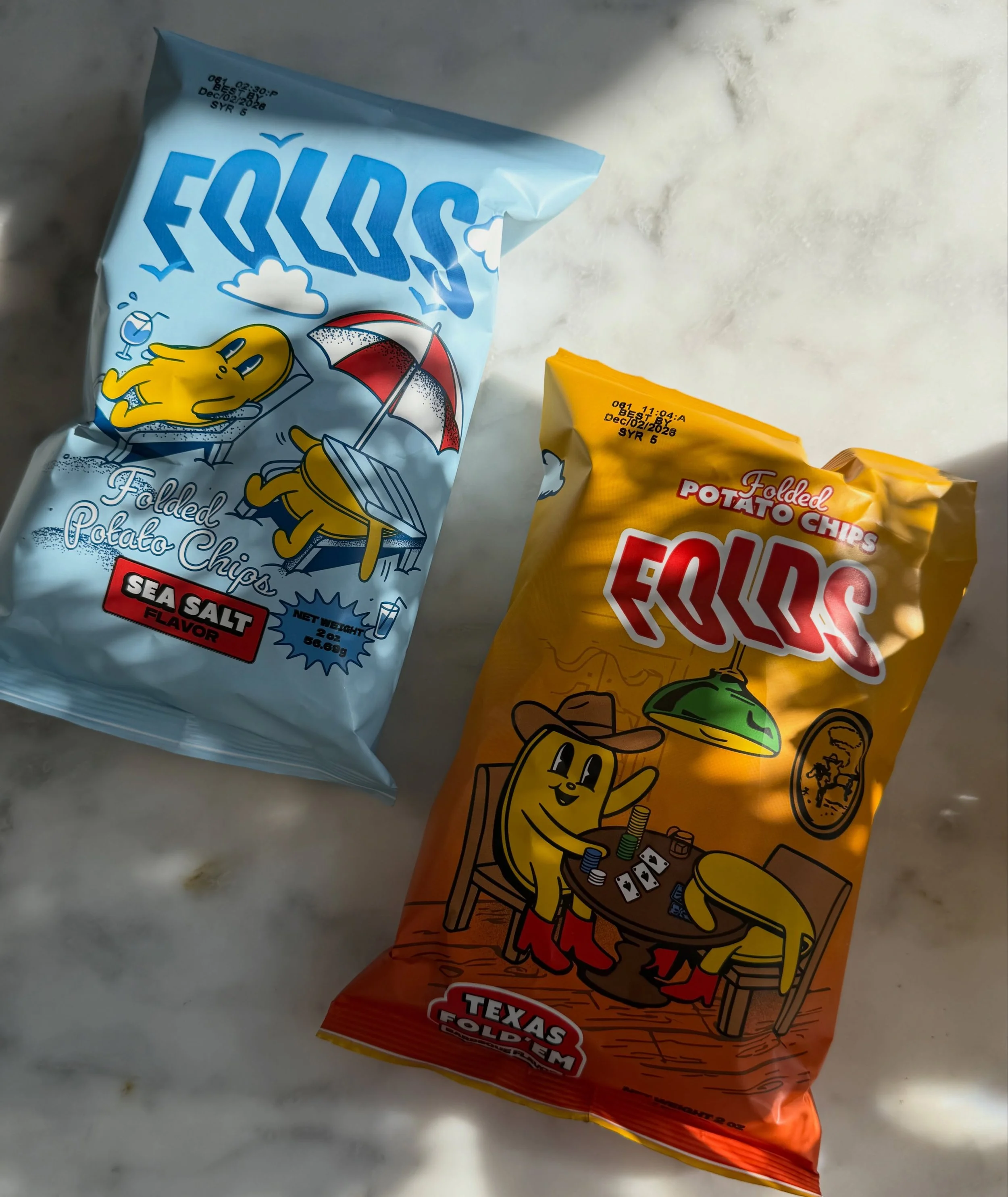 Based in Stockton, NJ (yes, really!), Folds potato chips are made for those who know the best chip in the bag is always the folded one. 

Once considered &ldquo;rejects&rdquo; by manufacturers for not fitting the mold, these perfectly imperfect chips