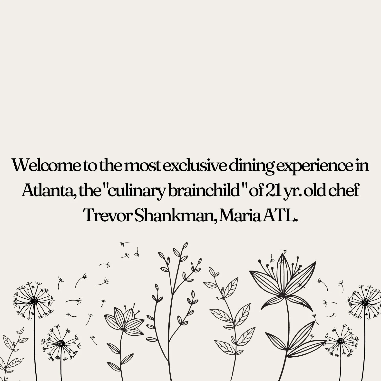 The most exclusive Atlanta dining experience Maria ATL