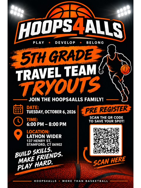 HOOPS4ALLS 5TH GRADE TRAVEL TEAM TRYOUTS!