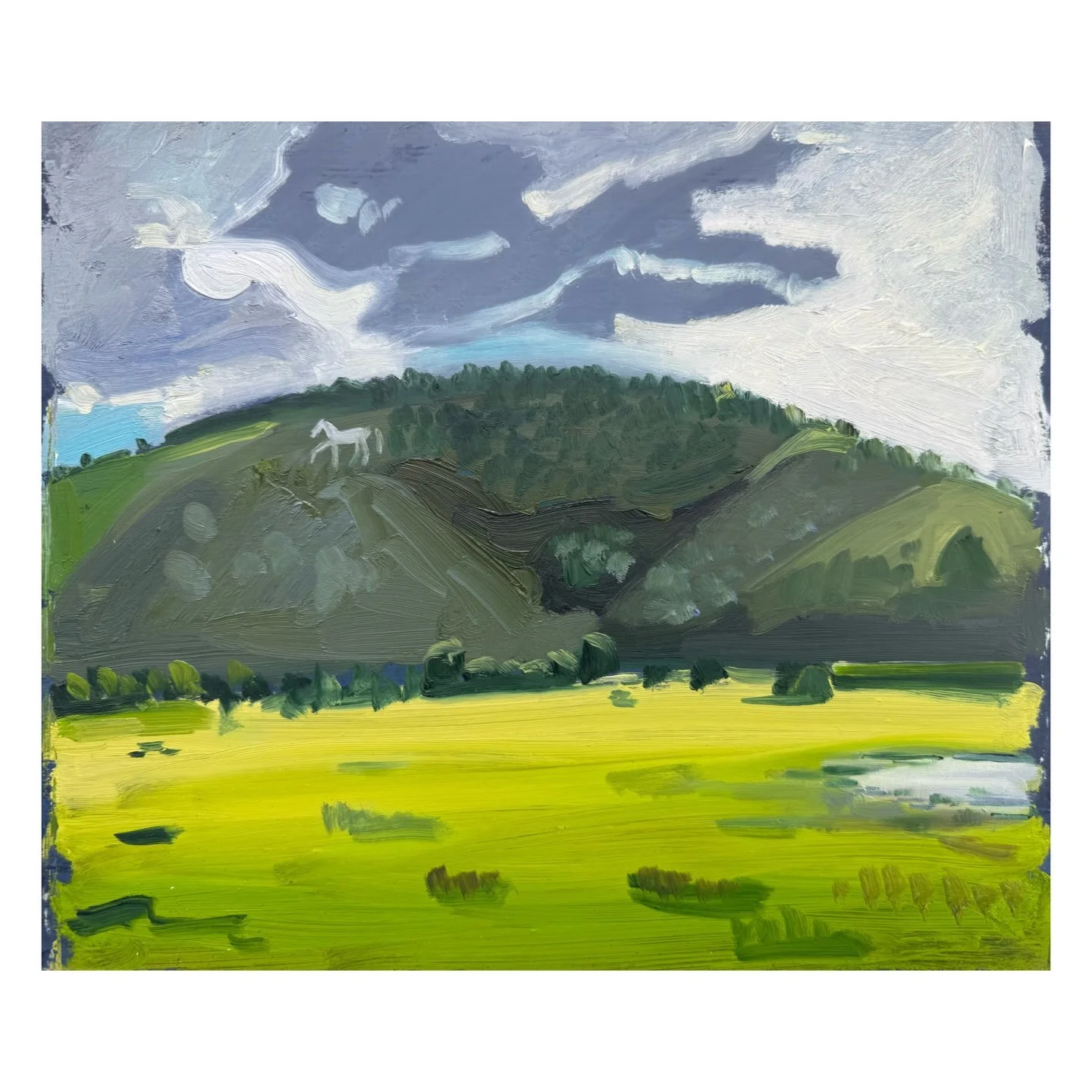 The Litlington White Horse, oil on board, 30x26cn, 26

#litlingtonwhitehorse #litlington #georgejhardingpleinair #pleinairuk #britishlandscapepainting