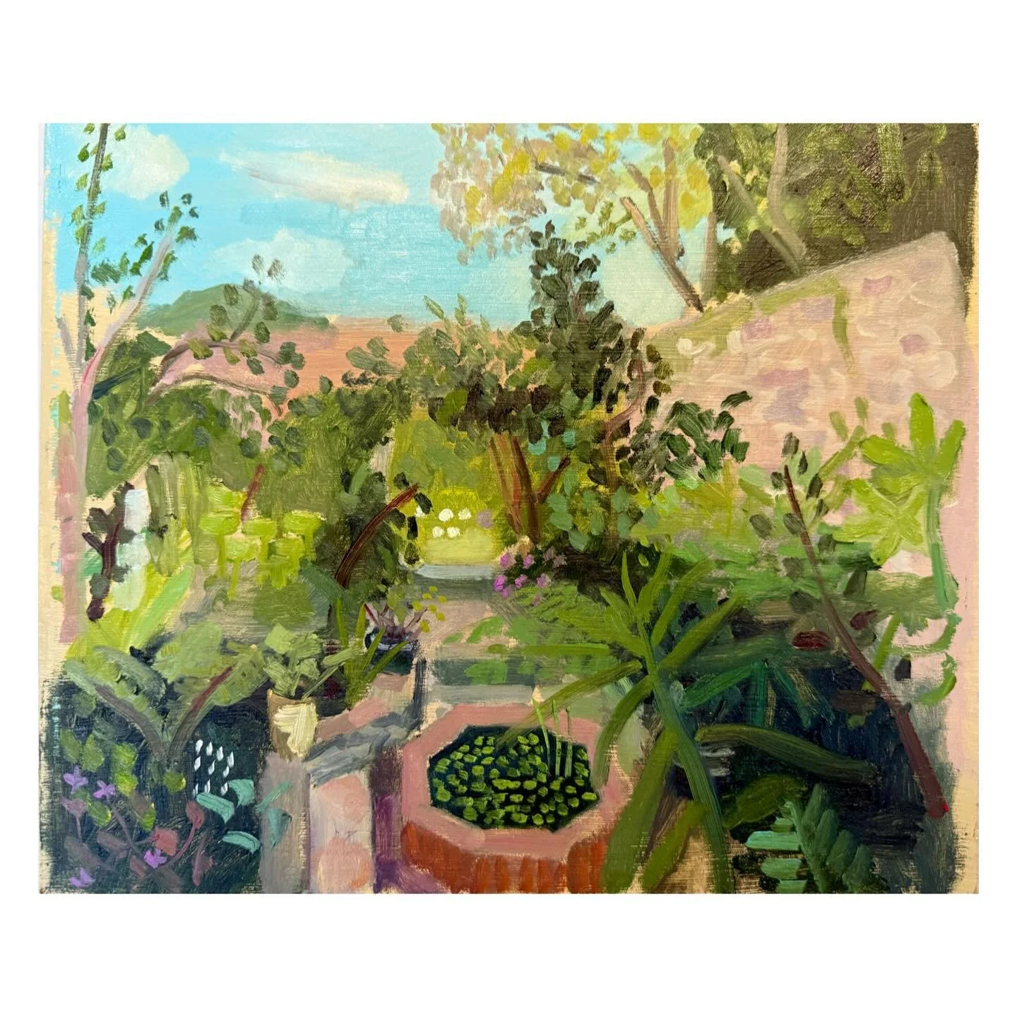 Milo&rsquo;s Garden, oil on board, 30x26cm, 26

#georgejhardingpleinair #britishlandscapepainting #oilpaintinginthegarden #pleinairuk #pleinairartist