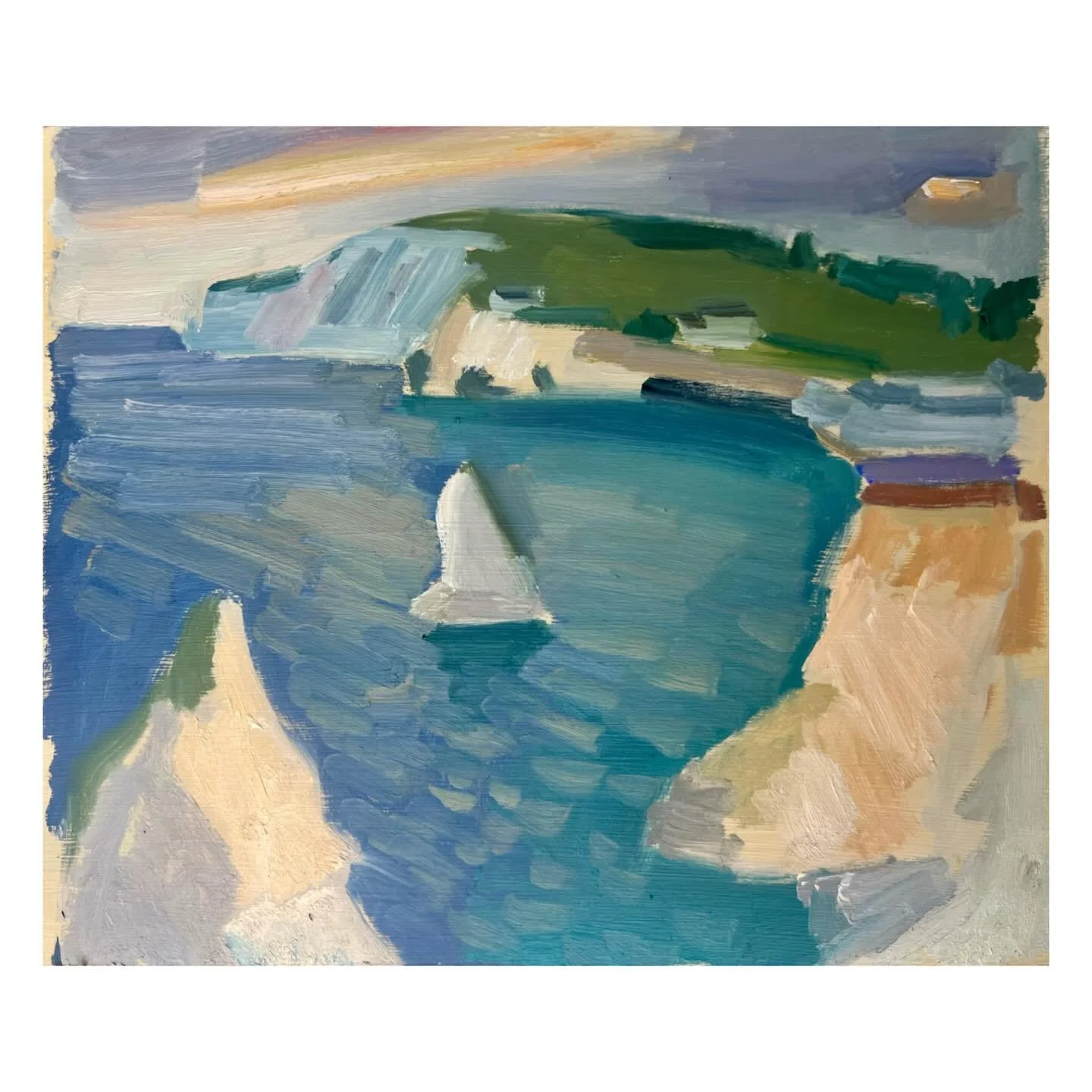 Freshwater Bay, oil on board, 30x26cm, 26

#freshwaterbay #freshwaterbayisleofwight #georgejhardingpleinair #britishlandscapepainting #pleinairuk