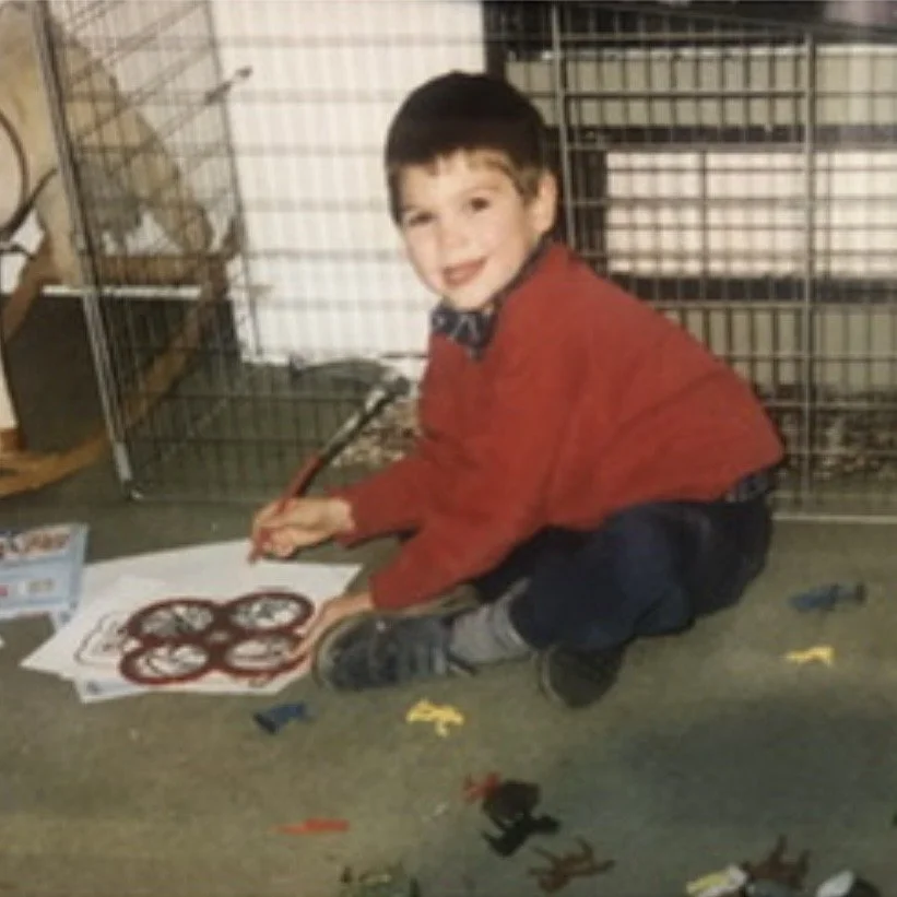 George J Harding drawing as a child