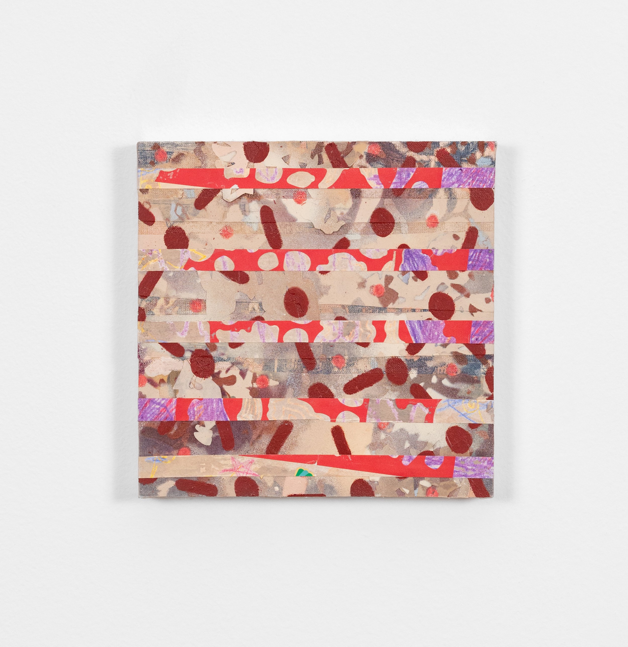 TWENTY-TWENTY, mixed media on panel, 8"x8", 2020 (SOLD)