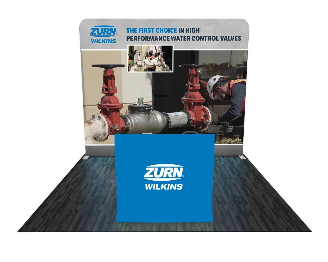 Trade show booth mockup