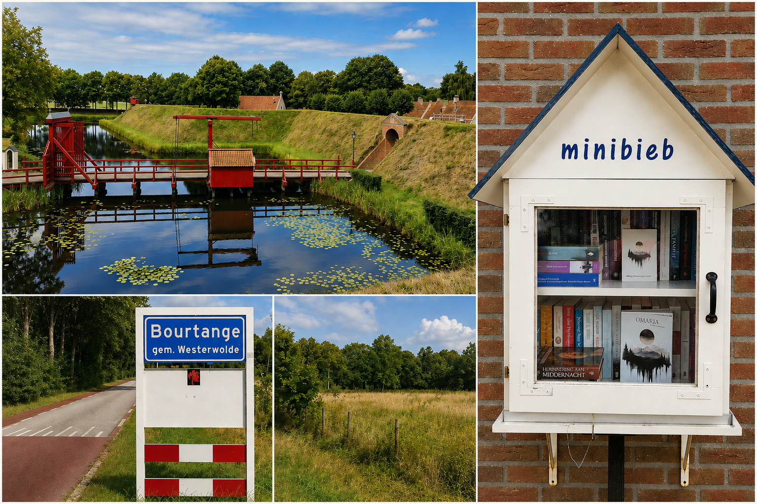 het boek Omaria, uit de serie de Nachtreizigers, van Xandra Dupper, hier als doorgeefboek in de minibieb van Bourtange, Groningen