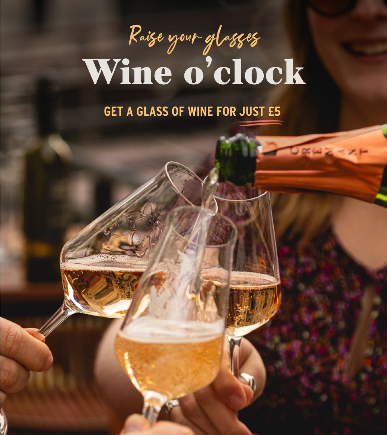 Sick of London prices giving your wallet a run for its money? 

Say hello to Wine O'Clock - where your bank account finally gets to breathe a sigh of relief! Join us for a happy hour that won't leave you feeling broke, even if payday feels lightyears