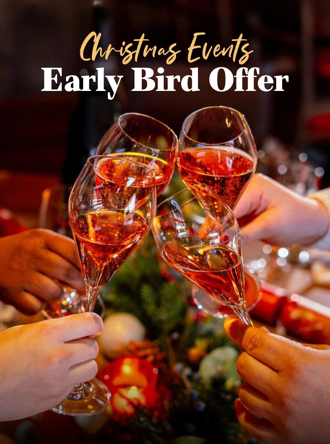 Hosting your Christmas party in November will not only get you into the Christmas mood early, but you'll dodge the December chaos 👀  Dine with us on our Christmas Set Menu in November, and receive a free glass of sparkling wine for each guest in par