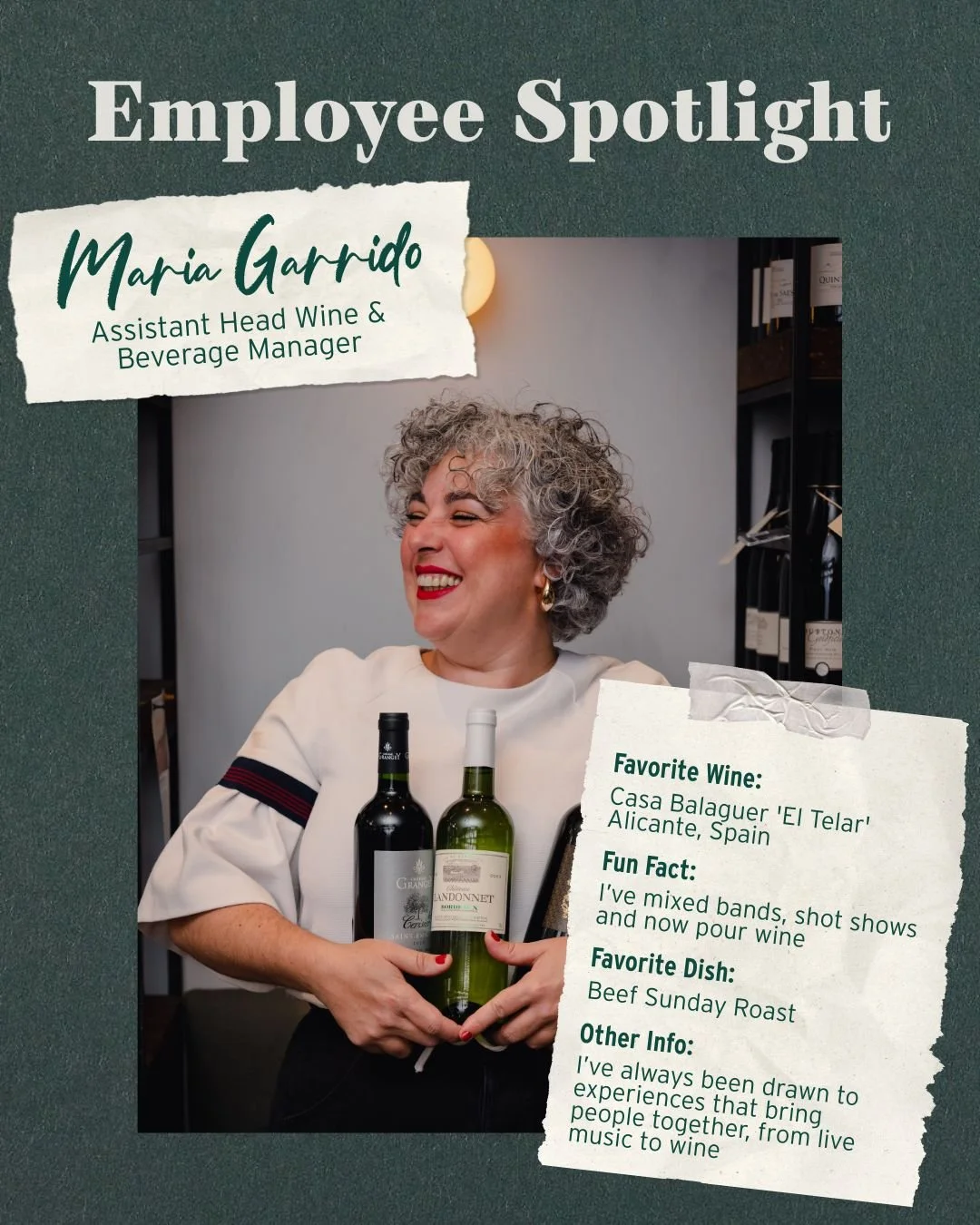 Meet Maria, our Assistant Head Wine &amp; Beverage Manager at Humble Grape 🍇

Interested in trying her wine pick? Head to the link in our bio to shop online 🛒

#womensmonth #internationalwomensmonth #womeninwine