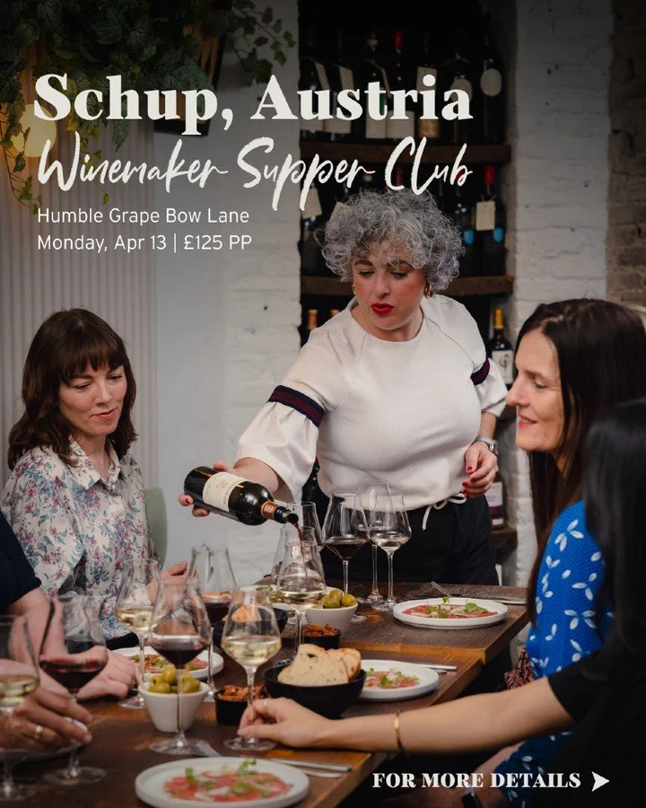 Meet The Winemaker Supper Club with Gregor Schup🍷 Join us for a five-course winemaker dinner, where the winemaker,Gregor Schup, will guide you through a three-hour experience, featuring seven wines.

📍Humble Grape Bow Lane
Monday, Apr 13 | &pound;1