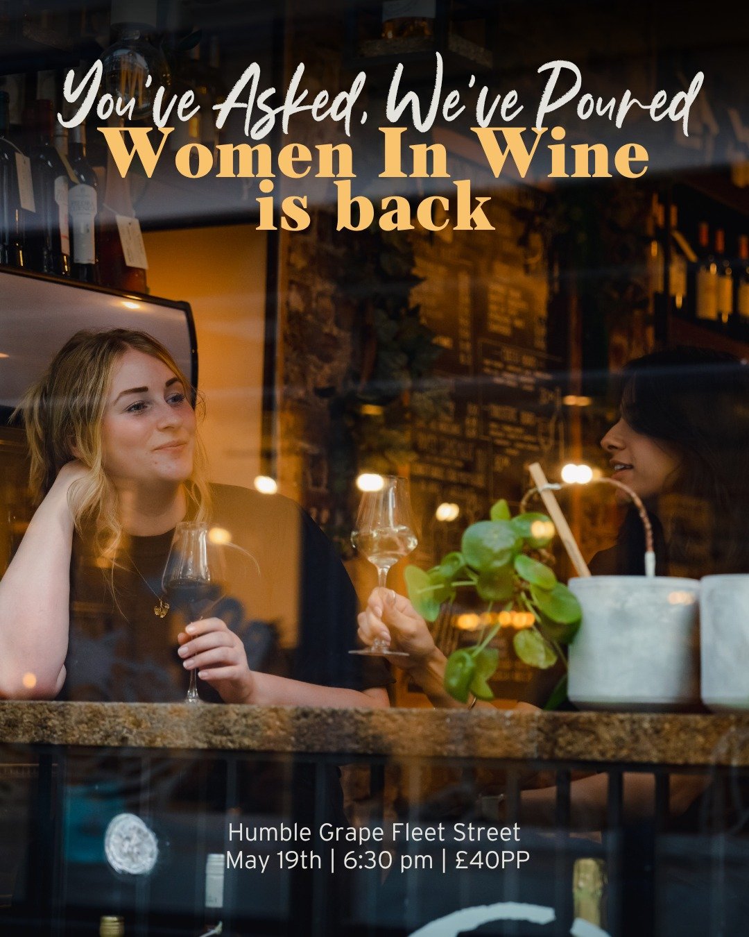 After a successful Women In Wine Tasting event and due to high demand, we've just released another Women in Wine Event 👀  Join us as we honour the pioneering female winemakers &amp; women in wine smashing grapes (and the patriarchy) beyond Internati