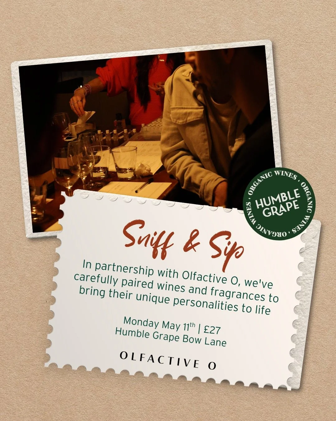 Wine and fragrance rarely share a room - but they have more in common than you'd think. Join us to explore both worlds.

For this event, we've carefully paired wines and fragrances to bring their unique personalities to life - and to help you explore