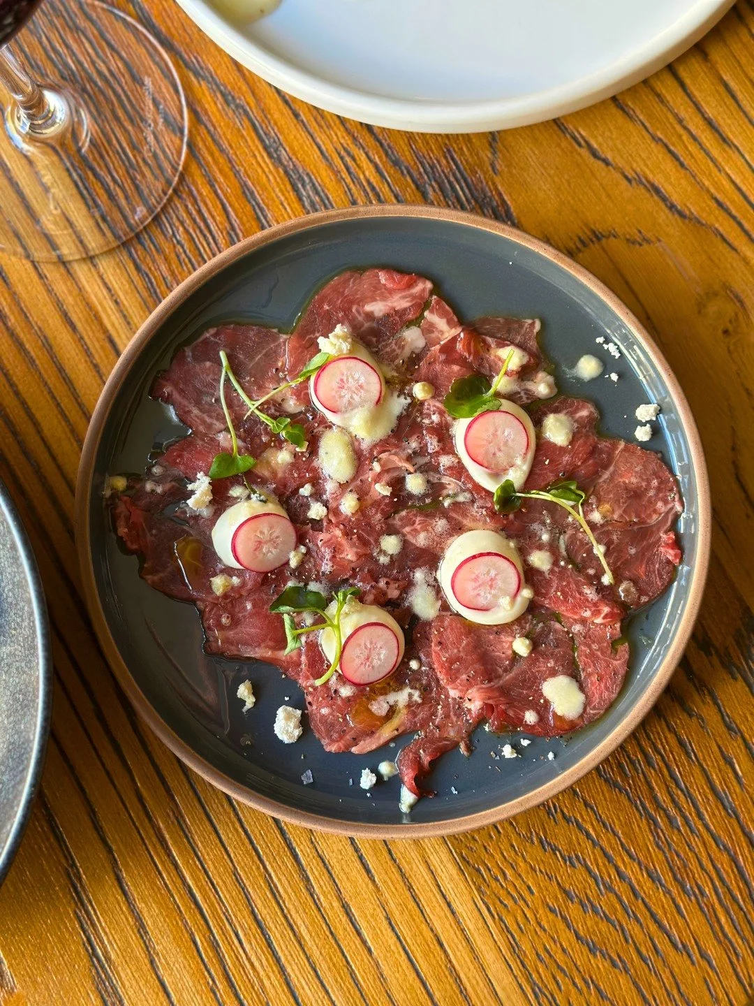 New Spring Dishes Alert 🚨

Lamb Carpaccio, lime aioli, wild garlic crumb, radish
Potato Flatbread, choice of whipped butterbean &amp; nduja (V) or Labneh &amp; zatar (V)
Grilled Asparagus, crispy sesame egg, mustard dressing (V)
Crispy Chicken Thigh