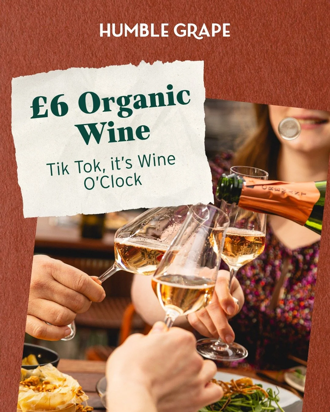 Saturday just got an upgrade - &pound;6 wine all day 🍷

Wine O'Clock has now been extended to Saturdays from 12pm to 4.30pm at Canary Wharf, Islington and Battersea, where you can explore &pound;6 organic wines by the glass. If you're a sucker for a