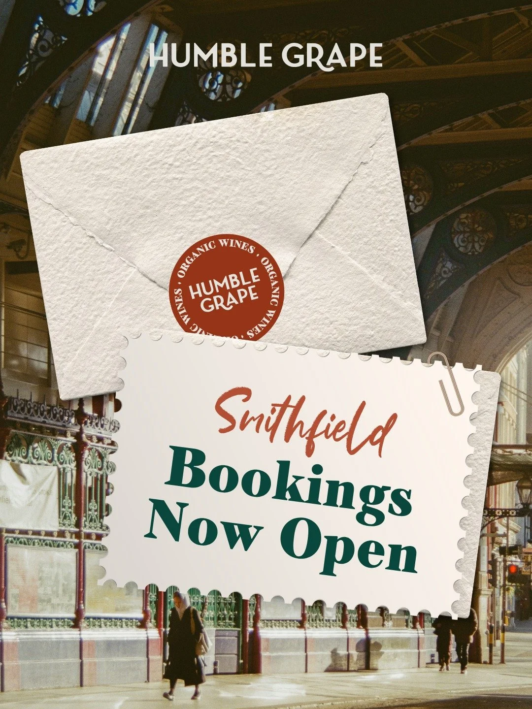 The wait is almost over - Humble Grape is Smithfield is almost ready to pour ⌛
Bookings for lunch, dinner and drinks are now open for the 15th June onwards.
See you there? 🥂