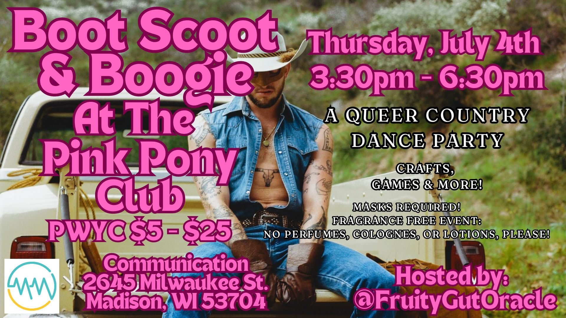 "Boot Scoot & Boogie at the Pink Pony Club" Queer Country Dance Night