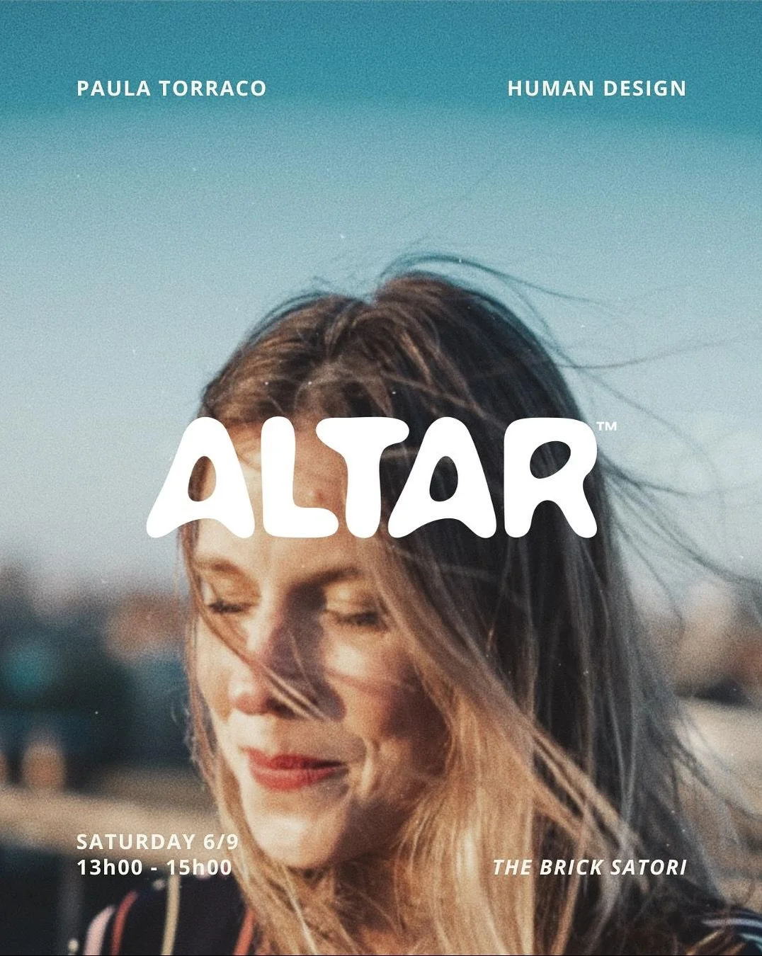 ALTAR. September 6th 2025, Antwerp.
A Festival. A Human Design Workshop. 
You, bring your chart.
Me, the channel and the knowledge.
Together, a talk that can change everything for you. Let&rsquo;s go! 

See you there. 
Paula