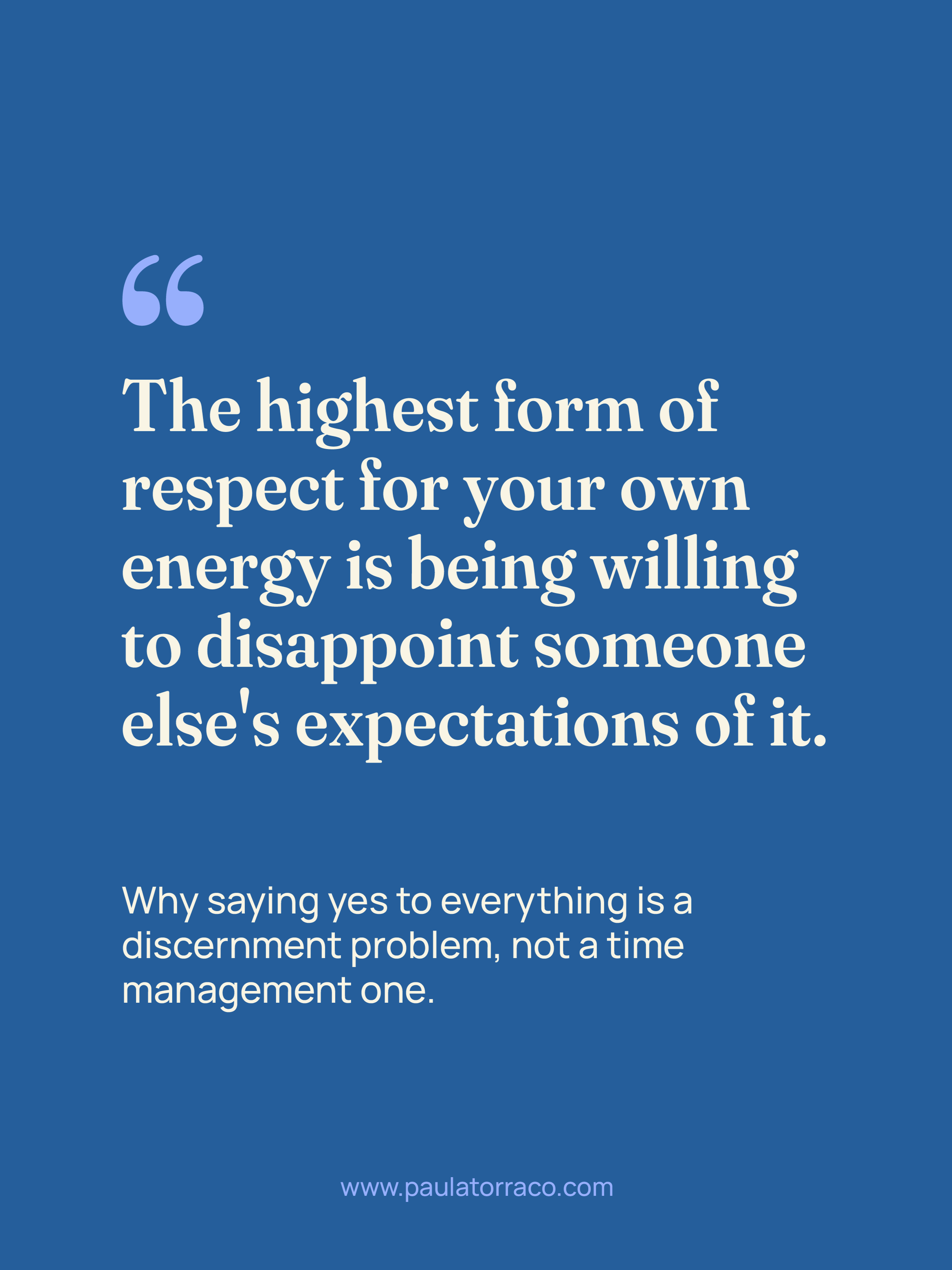 The Yes that Drains You