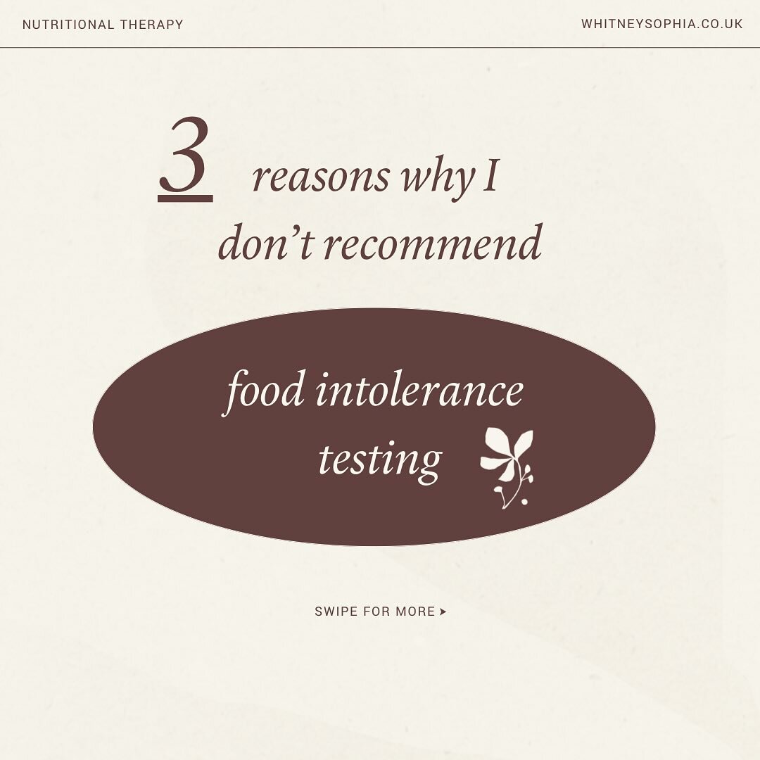 3 REASONS WHY I DON&rsquo;T RECOMMEND FOOD INTOLERANCE TESTING //

Please note that this post DOES NOT relate to &lsquo;true&rsquo; allergies that result in an anaphylaxis shock. I am referring to intolerances whereby you get gut or other systemic sy