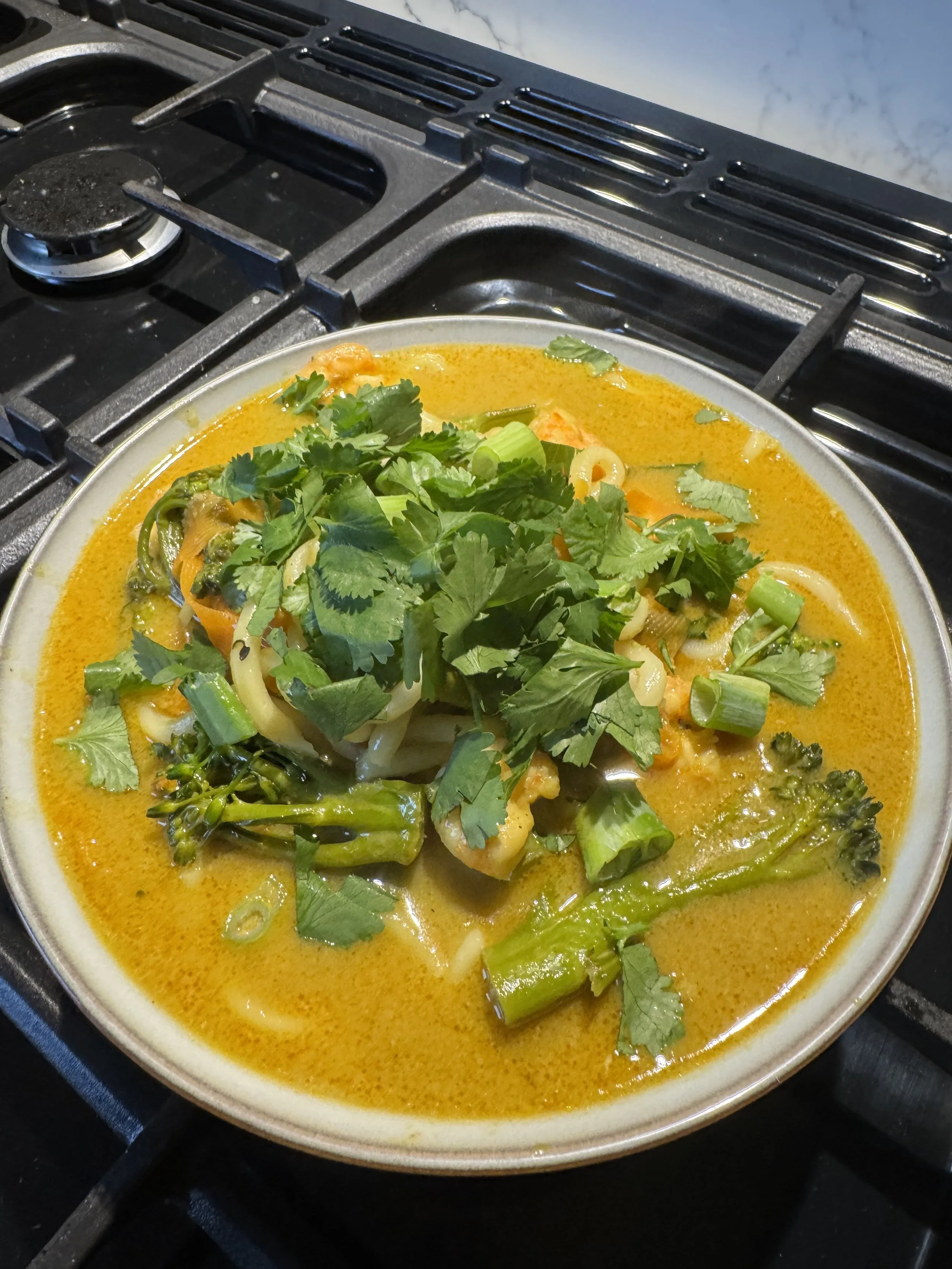 Curried Coconut Prawn Udon