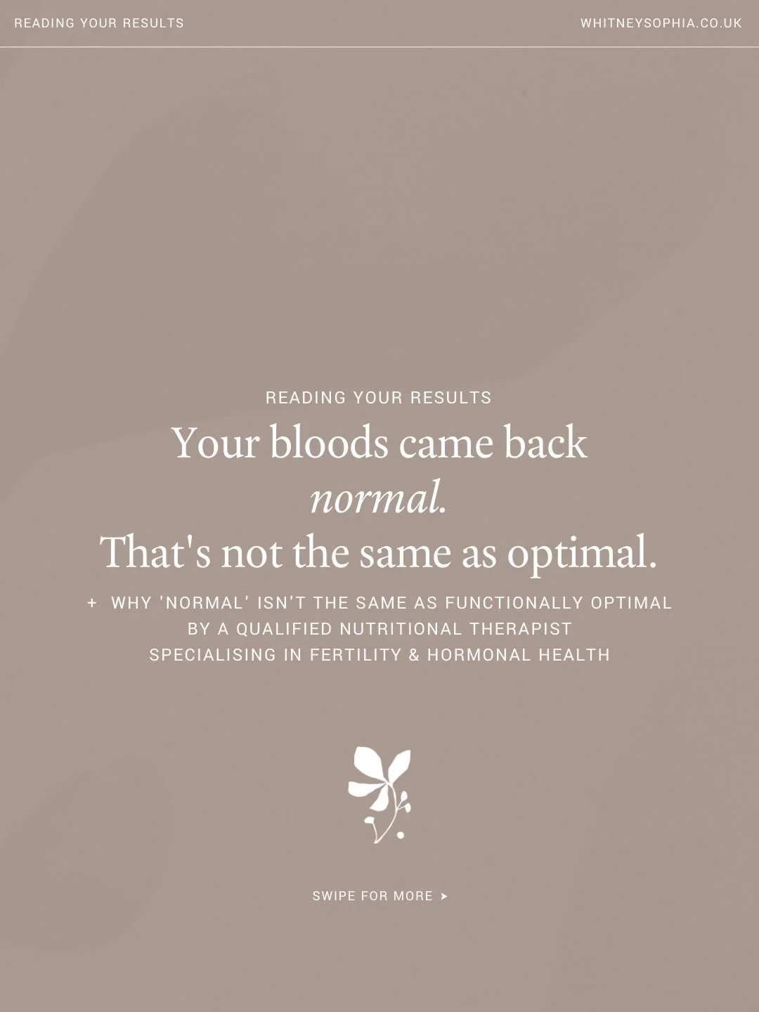 Your bloods came back normal&rdquo; and &ldquo;your bloods are optimal for fertility&rdquo; are two different sentences, even when they&rsquo;re describing the same results.

Standard lab ranges are built from a whole population, most of whom weren&r