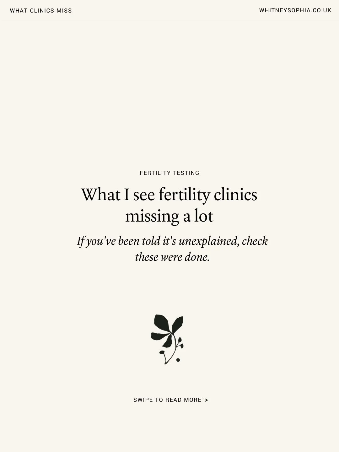 These are the tests I see clinics missing a lot, and they shouldn&rsquo;t be missed. 

A full semen analysis to the newest criteria, DNA fragmentation, progesterone timed to ovulation, a thyroid panel with antibodies (particularly if you&rsquo;ve had